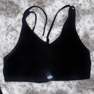 ALO Yoga Black Strappy Sports Bra